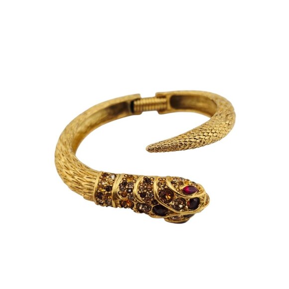 Kenneth Lane NOS Vintage Jeweled Snake Bangle Bracelet (A8759) - Picture 3 of 6